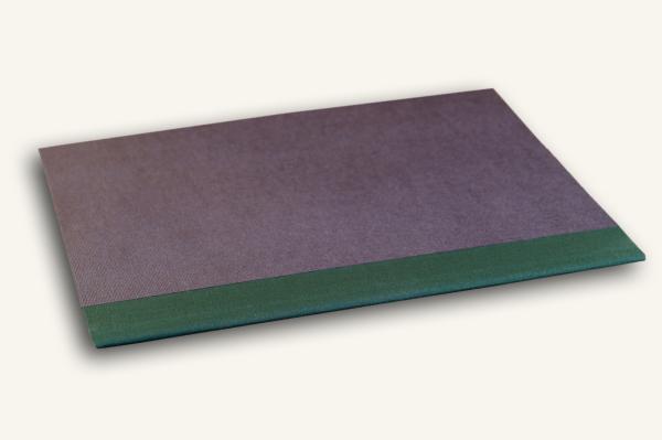 Music folder anthracite, green linen, handmade